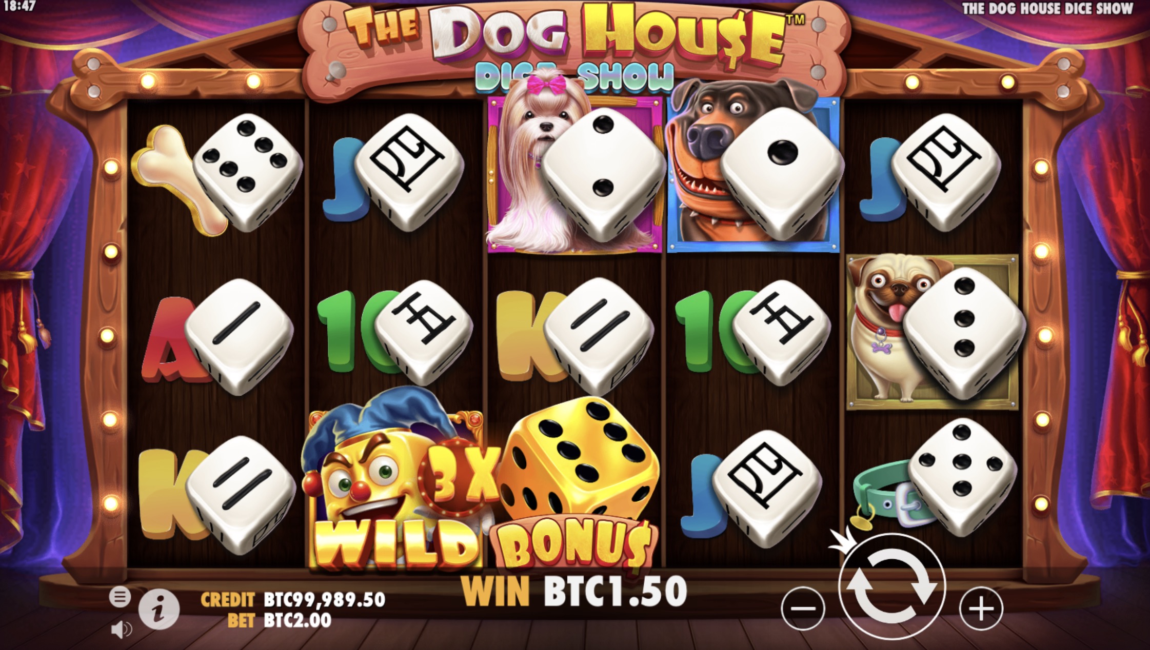 Забавные игровые автоматы «The Dog House Dice Show» в казино GMSlots